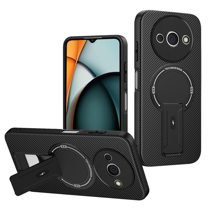 Funda para teléfono MagSafe con textura de fibra de carbono y soporte, For Redmi K90 Pro Max / Poco F8 Ultra, For Redmi 15C 5G / 4G EU 173mm, For Redmi 15 5G Global / 15 4G SEA 169mm, For Redmi 15 5G / 4G EU 171mm, For Redmi 15C 5G / 4G Global 171mm   ...
