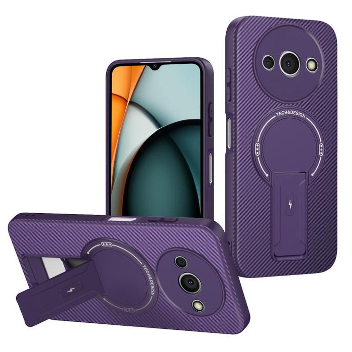 Funda para teléfono MagSafe con textura de fibra de carbono y soporte, For Redmi K90 Pro Max / Poco F8 Ultra, For Redmi 15C 5G / 4G EU 173mm, For Redmi 15 5G Global / 15 4G SEA 169mm, For Redmi 15 5G / 4G EU 171mm, For Redmi 15C 5G / 4G Global 171mm   ...