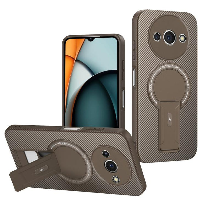 Funda para teléfono MagSafe con textura de fibra de carbono y soporte, For Redmi K90 Pro Max / Poco F8 Ultra, For Redmi 15C 5G / 4G EU 173mm, For Redmi 15 5G Global / 15 4G SEA 169mm, For Redmi 15 5G / 4G EU 171mm, For Redmi 15C 5G / 4G Global 171mm   ...
