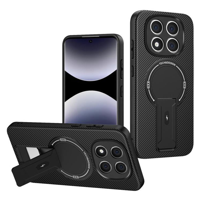 Funda para teléfono MagSafe con textura de fibra de carbono y soporte, For Redmi K90 Pro Max / Poco F8 Ultra, For Redmi 15C 5G / 4G EU 173mm, For Redmi 15 5G Global / 15 4G SEA 169mm, For Redmi 15 5G / 4G EU 171mm, For Redmi 15C 5G / 4G Global 171mm   ...