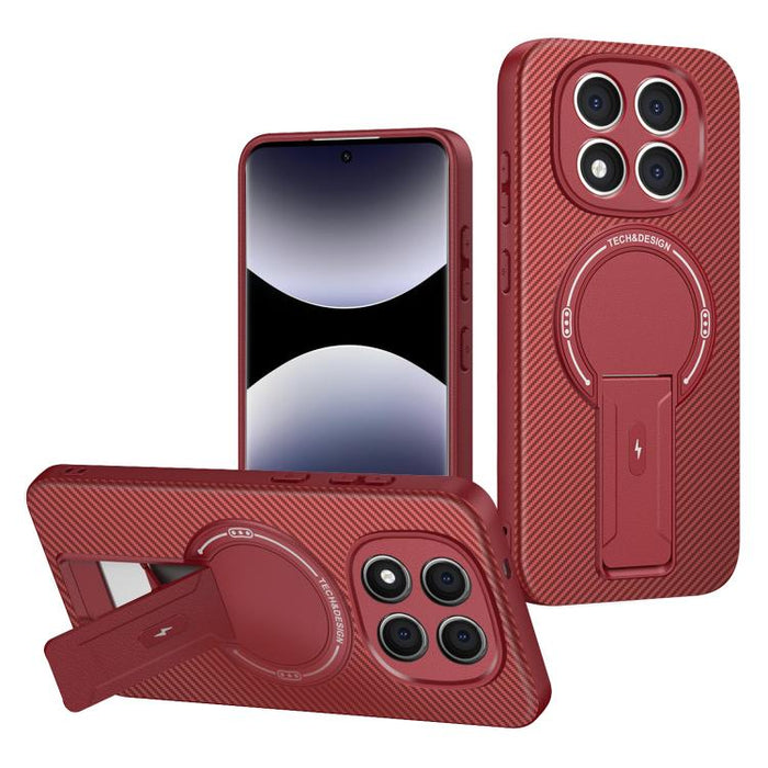Funda para teléfono MagSafe con textura de fibra de carbono y soporte, For Redmi K90 Pro Max / Poco F8 Ultra, For Redmi 15C 5G / 4G EU 173mm, For Redmi 15 5G Global / 15 4G SEA 169mm, For Redmi 15 5G / 4G EU 171mm, For Redmi 15C 5G / 4G Global 171mm   ...