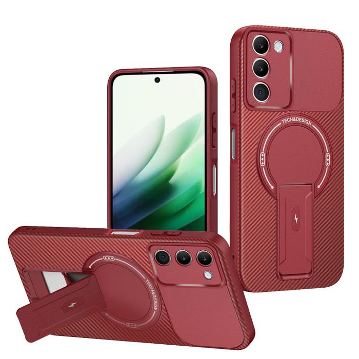 Funda para teléfono MagSafe con textura de fibra de carbono y soporte, For Redmi K90 Pro Max / Poco F8 Ultra, For Redmi 15C 5G / 4G EU 173mm, For Redmi 15 5G Global / 15 4G SEA 169mm, For Redmi 15 5G / 4G EU 171mm, For Redmi 15C 5G / 4G Global 171mm   ...