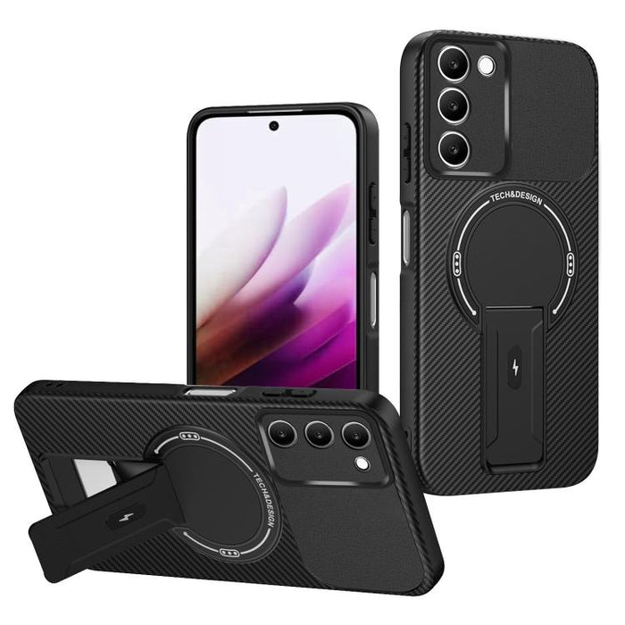 Funda para teléfono MagSafe con textura de fibra de carbono y soporte, For Redmi K90 Pro Max / Poco F8 Ultra, For Redmi 15C 5G / 4G EU 173mm, For Redmi 15 5G Global / 15 4G SEA 169mm, For Redmi 15 5G / 4G EU 171mm, For Redmi 15C 5G / 4G Global 171mm   ...