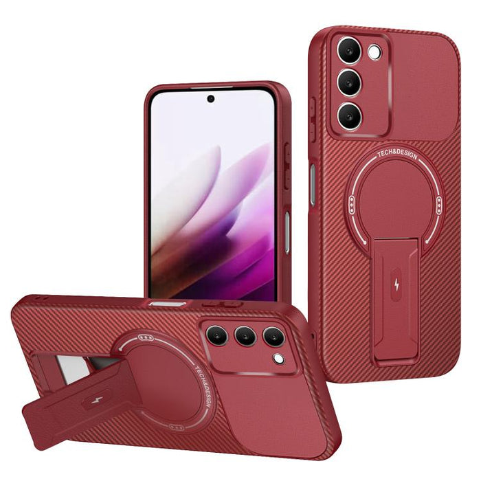 Funda para teléfono MagSafe con textura de fibra de carbono y soporte, For Redmi K90 Pro Max / Poco F8 Ultra, For Redmi 15C 5G / 4G EU 173mm, For Redmi 15 5G Global / 15 4G SEA 169mm, For Redmi 15 5G / 4G EU 171mm, For Redmi 15C 5G / 4G Global 171mm   ...