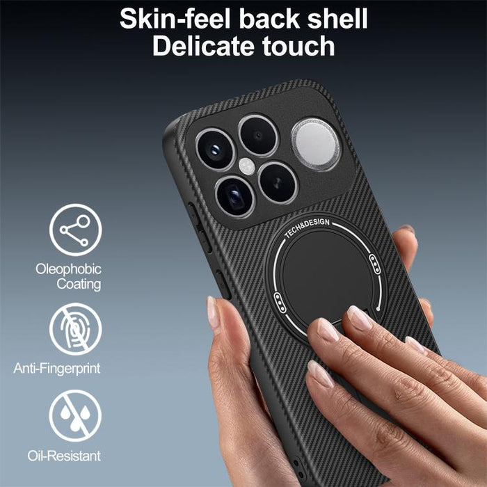 Funda para teléfono MagSafe con textura de fibra de carbono y soporte, For Redmi K90 Pro Max / Poco F8 Ultra, For Redmi 15C 5G / 4G EU 173mm, For Redmi 15 5G Global / 15 4G SEA 169mm, For Redmi 15 5G / 4G EU 171mm, For Redmi 15C 5G / 4G Global 171mm   ...