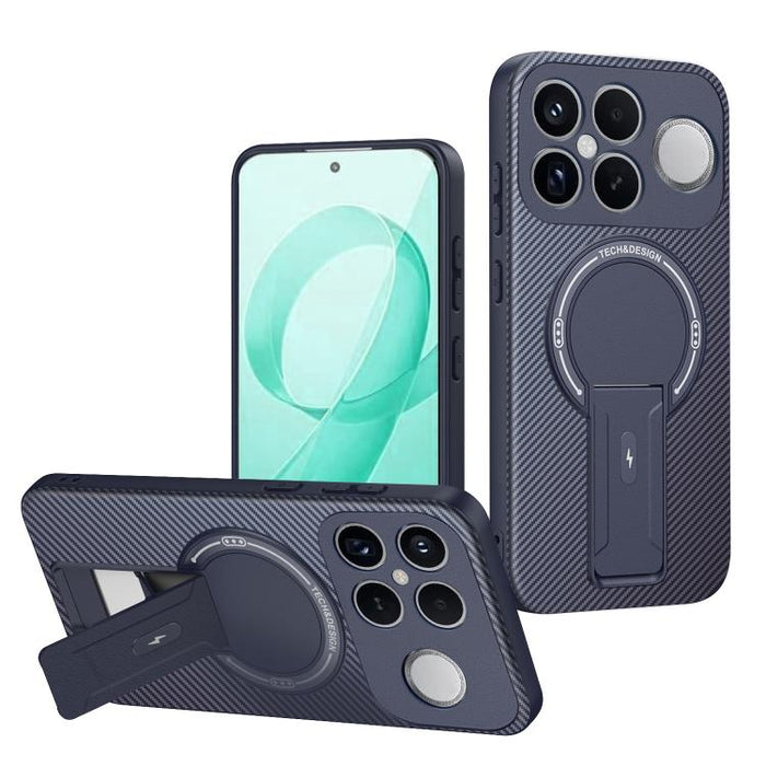 Funda para teléfono MagSafe con textura de fibra de carbono y soporte, For Redmi K90 Pro Max / Poco F8 Ultra, For Redmi 15C 5G / 4G EU 173mm, For Redmi 15 5G Global / 15 4G SEA 169mm, For Redmi 15 5G / 4G EU 171mm, For Redmi 15C 5G / 4G Global 171mm   ...