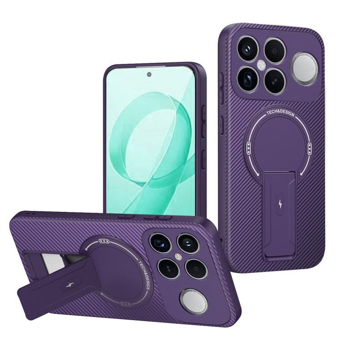 Funda para teléfono MagSafe con textura de fibra de carbono y soporte, For Redmi K90 Pro Max / Poco F8 Ultra, For Redmi 15C 5G / 4G EU 173mm, For Redmi 15 5G Global / 15 4G SEA 169mm, For Redmi 15 5G / 4G EU 171mm, For Redmi 15C 5G / 4G Global 171mm   ...