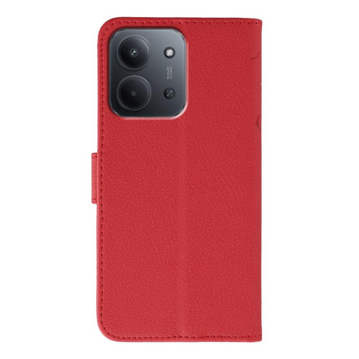 Funda para teléfono de cuero con textura de lichi y estampado de plumas, For Redmi 15C 5G / 4G EU 173mm, For Redmi 15 5G Global / 15 4G SEA, For Redmi 15 5G / 4G EU 171mm, For Redmi 15C 5G / 4G Global 171mm, For Redmi Turbo 4 Pro 5G / Poco F7