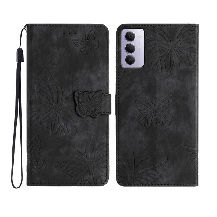 Funda para teléfono de piel con relieve de mariposa de tacto suave, For Redmi K90 Pro Max / Poco F8 Ultra, For Redmi K90 / Poco F8 Pro, For Redmi 15C 5G / 4G EU 173mm, For Redmi 15 5G / 4G EU 171mm, For Redmi 15C 5G / 4G Global 171mm