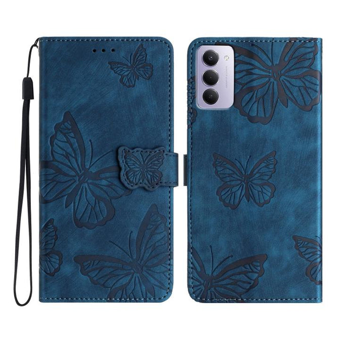 Funda para teléfono de piel con relieve de mariposa de tacto suave, For Redmi K90 Pro Max / Poco F8 Ultra, For Redmi K90 / Poco F8 Pro, For Redmi 15C 5G / 4G EU 173mm, For Redmi 15 5G / 4G EU 171mm, For Redmi 15C 5G / 4G Global 171mm