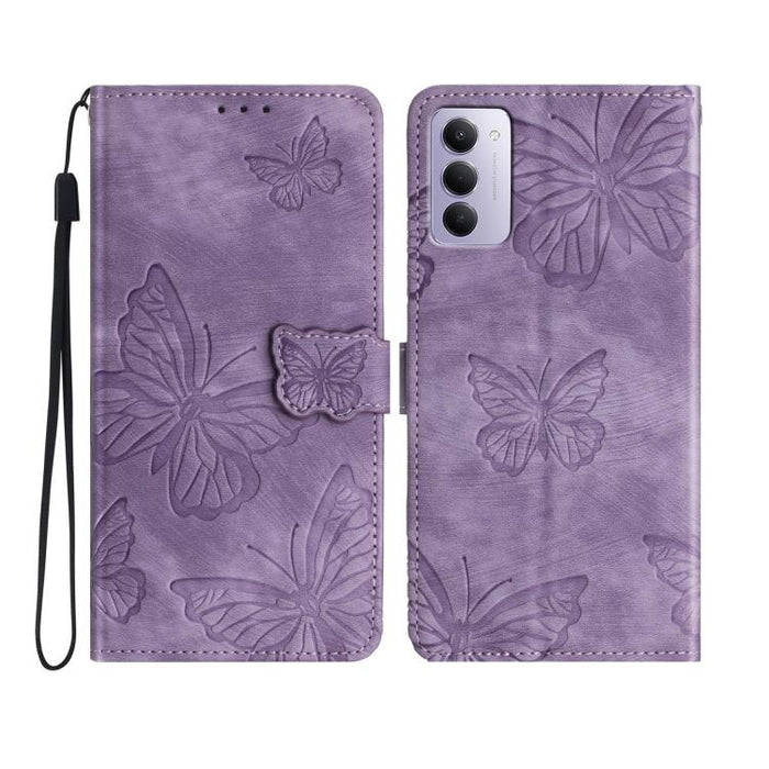 Funda para teléfono de piel con relieve de mariposa de tacto suave, For Redmi K90 Pro Max / Poco F8 Ultra, For Redmi K90 / Poco F8 Pro, For Redmi 15C 5G / 4G EU 173mm, For Redmi 15 5G / 4G EU 171mm, For Redmi 15C 5G / 4G Global 171mm