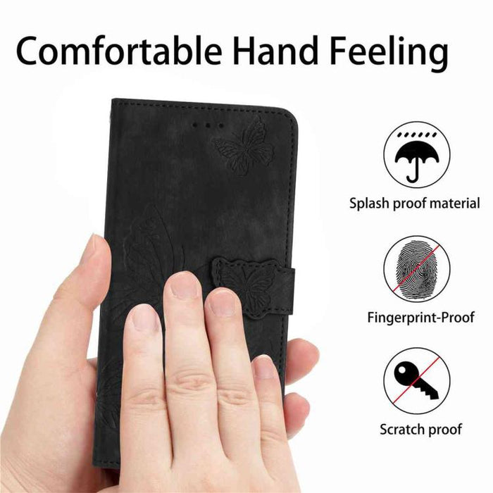 Funda para teléfono de piel con relieve de mariposa de tacto suave, For Redmi K90 Pro Max / Poco F8 Ultra, For Redmi K90 / Poco F8 Pro, For Redmi 15C 5G / 4G EU 173mm, For Redmi 15 5G / 4G EU 171mm, For Redmi 15C 5G / 4G Global 171mm