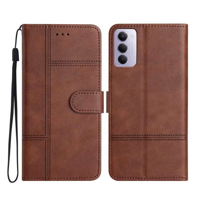 Funda para teléfono de cuero con textura de piel de vaca y costuras., For Redmi K90 Pro Max / Poco F8 Ultra, For Redmi K90 / Poco F8 Pro, For Redmi 15C 5G / 4G EU 173mm, For Redmi 15 5G / 4G EU 171mm, For Redmi 15C 5G / 4G Global 171mm