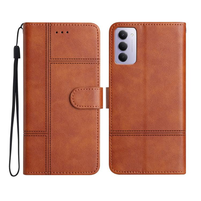 Funda para teléfono de cuero con textura de piel de vaca y costuras., For Redmi K90 Pro Max / Poco F8 Ultra, For Redmi K90 / Poco F8 Pro, For Redmi 15C 5G / 4G EU 173mm, For Redmi 15 5G / 4G EU 171mm, For Redmi 15C 5G / 4G Global 171mm