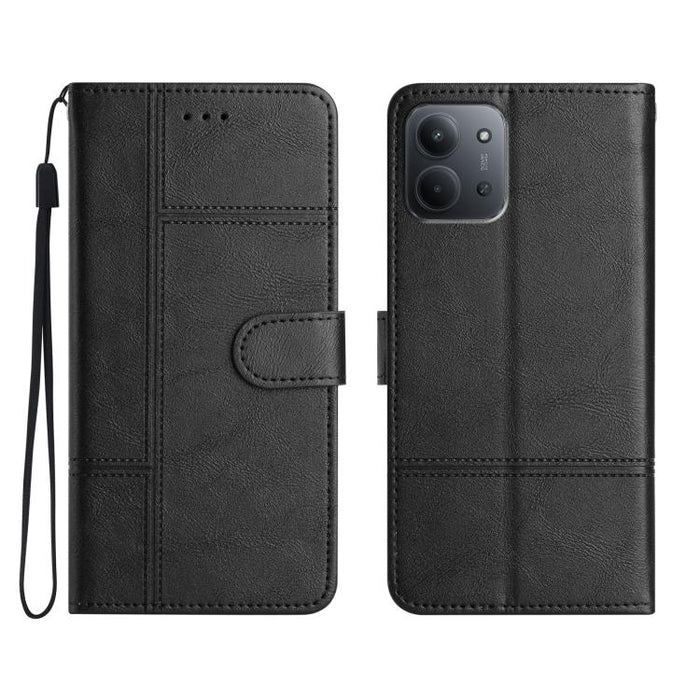 Funda para teléfono de cuero con textura de piel de vaca y costuras., For Redmi K90 Pro Max / Poco F8 Ultra, For Redmi K90 / Poco F8 Pro, For Redmi 15C 5G / 4G EU 173mm, For Redmi 15 5G / 4G EU 171mm, For Redmi 15C 5G / 4G Global 171mm