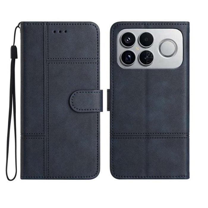 Funda para teléfono de cuero con textura de piel de vaca y costuras., For Redmi K90 Pro Max / Poco F8 Ultra, For Redmi K90 / Poco F8 Pro, For Redmi 15C 5G / 4G EU 173mm, For Redmi 15 5G / 4G EU 171mm, For Redmi 15C 5G / 4G Global 171mm