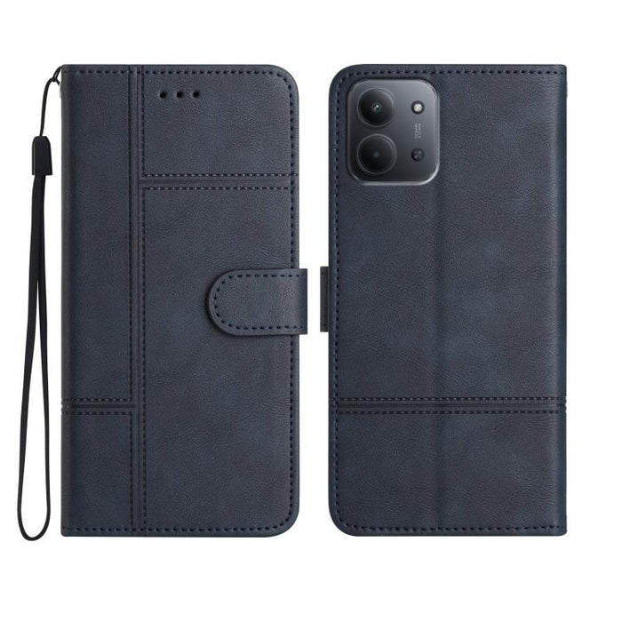 Funda para teléfono de cuero con textura de piel de vaca y costuras., For Redmi K90 Pro Max / Poco F8 Ultra, For Redmi K90 / Poco F8 Pro, For Redmi 15C 5G / 4G EU 173mm, For Redmi 15 5G / 4G EU 171mm, For Redmi 15C 5G / 4G Global 171mm