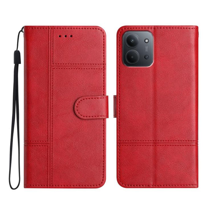Funda para teléfono de cuero con textura de piel de vaca y costuras., For Redmi K90 Pro Max / Poco F8 Ultra, For Redmi K90 / Poco F8 Pro, For Redmi 15C 5G / 4G EU 173mm, For Redmi 15 5G / 4G EU 171mm, For Redmi 15C 5G / 4G Global 171mm