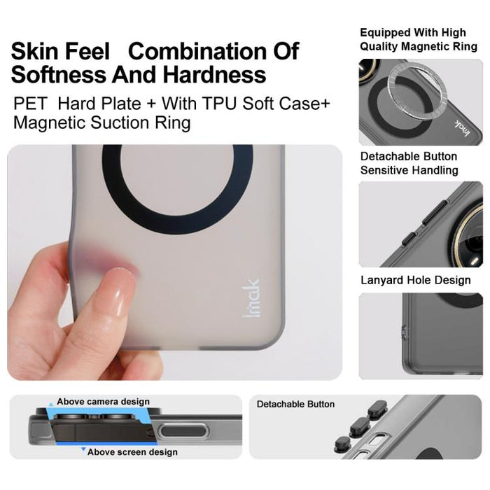 Funda para teléfono IMAK Chocolate Series de TPU + PET MagSafe, For Redmi Note 15 Pro+ 5G Global 163.3, For Redmi Note 15 5G Global 164mm, For Redmi Note 15 Pro 5G Global 163.6, For Redmi 15C 5G/4G EU 173/Poco C85 5G                                    ...