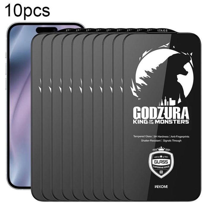 WK WTP-124 10pcs 6D Curved Ultra-Fine Edge HD Full-Screen Tempered Glass Film, For iPhone 17 Pro Max, For iPhone 17 Pro, For iPhone 16 Pro / 17, For iPhone Air, For iPhone 16 Pro Max, For iPhone 16 Plus / 15 Plus, For iPhone 16 / 15, For iPhone 15 Pro ...