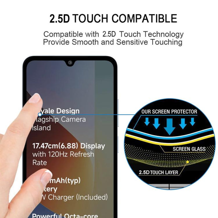 25 láminas de vidrio templado con impresión serigráfica de pantalla completa de aluminio de alta calidad, For Redmi 17C 4G, For Xiaomi Poco C81x 4G, For Xiaomi Poco M8s 5G, For Xiaomi Poco C81 Pro 4G, For Redmi A7 Pro 171mm / Poco C85x 5G              ...
