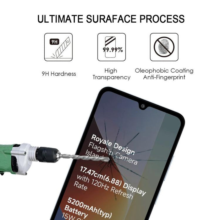 25 láminas de vidrio templado con impresión serigráfica de pantalla completa de aluminio de alta calidad, For Redmi 17C 4G, For Xiaomi Poco C81x 4G, For Xiaomi Poco M8s 5G, For Xiaomi Poco C81 Pro 4G, For Redmi A7 Pro 171mm / Poco C85x 5G              ...