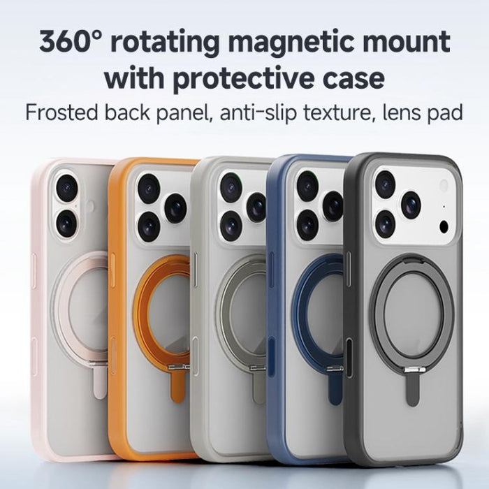 ZGA Feitian 360 Rotation Holder Magsafe PC Hybrid TPU Phone Case, For iPhone 17 Pro Max, For iPhone 17 Pro