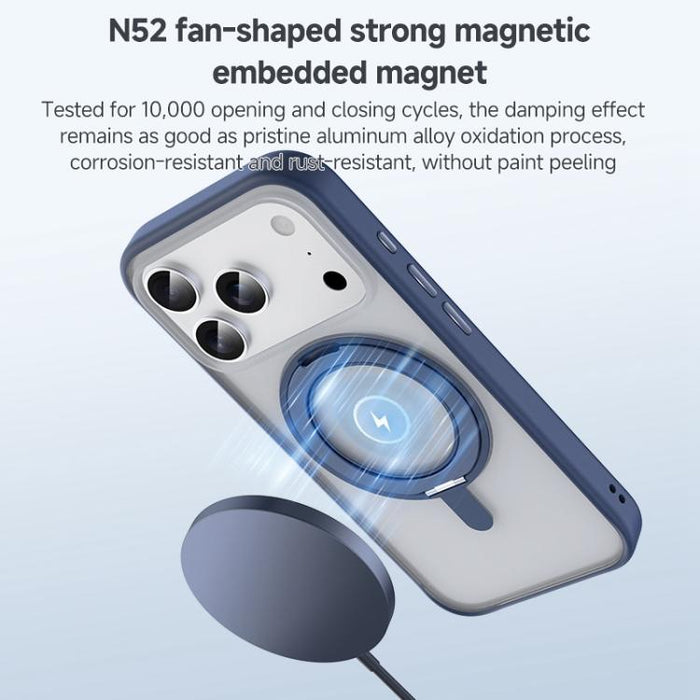 ZGA Feitian 360 Rotation Holder Magsafe PC Hybrid TPU Phone Case, For iPhone 17 Pro Max, For iPhone 17 Pro