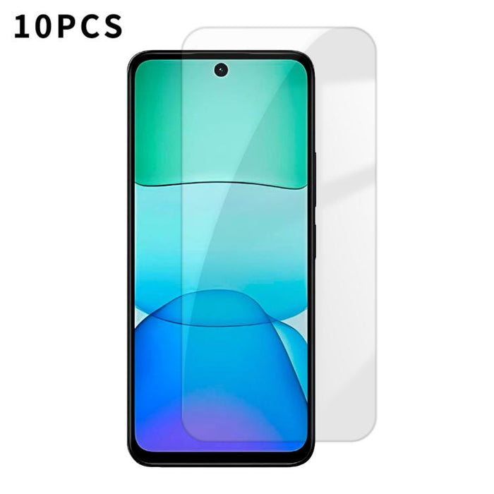 Kalebol 10 unidades de protector de pantalla de vidrio templado HD antihuellas, de aluminio de alta calidad, con protección semitransparente., For Redmi A7 Pro 171mm / Poco C85x 5G, For Redmi R70m 5G, For Redmi R70 5G                                   ...