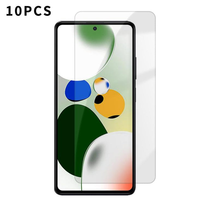 Kalebol 10 unidades de protector de pantalla de vidrio templado HD antihuellas, de aluminio de alta calidad, con protección semitransparente., For Redmi A7 Pro 171mm / Poco C85x 5G, For Redmi R70m 5G, For Redmi R70 5G                                   ...