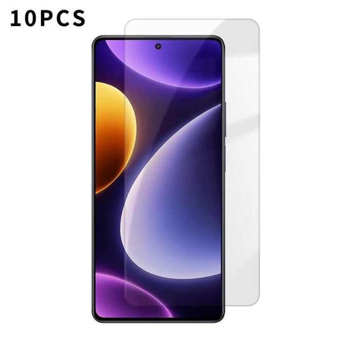 Kalebol 10 unidades de protector de pantalla de vidrio templado HD antihuellas, de aluminio de alta calidad, con protección semitransparente., For Redmi A7 Pro 171mm / Poco C85x 5G, For Redmi R70m 5G, For Redmi R70 5G                                   ...