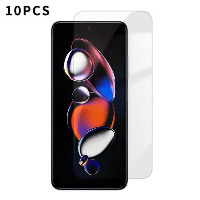 Kalebol 10 unidades de protector de pantalla de vidrio templado HD antihuellas, de aluminio de alta calidad, con protección semitransparente., For Redmi A7 Pro 171mm / Poco C85x 5G, For Redmi R70m 5G, For Redmi R70 5G                                   ...