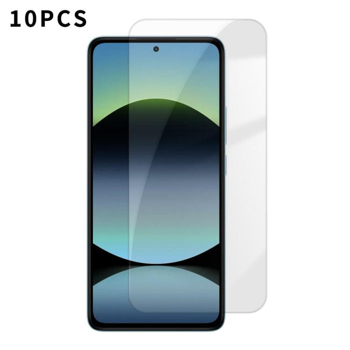 Kalebol 10 unidades de protector de pantalla de vidrio templado HD antihuellas, de aluminio de alta calidad, con protección semitransparente., For Redmi A7 Pro 171mm / Poco C85x 5G, For Redmi R70m 5G, For Redmi R70 5G                                   ...