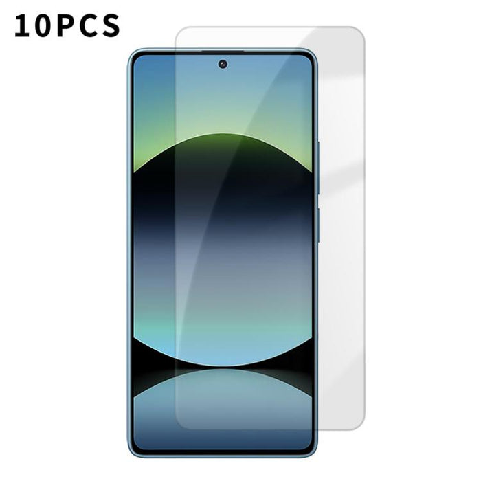 Kalebol 10 unidades de protector de pantalla de vidrio templado HD antihuellas, de aluminio de alta calidad, con protección semitransparente., For Redmi A7 Pro 171mm / Poco C85x 5G, For Redmi R70m 5G, For Redmi R70 5G                                   ...