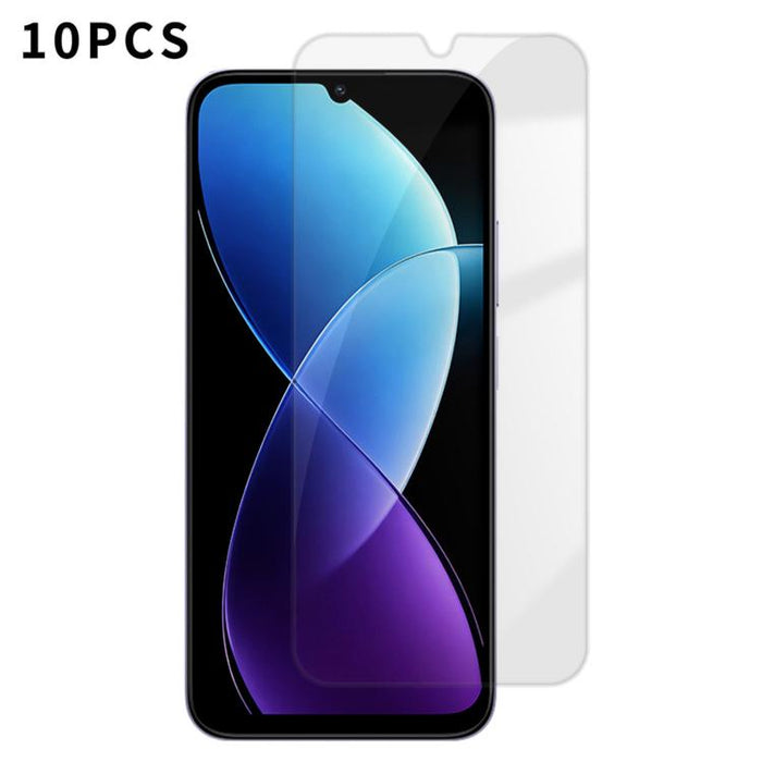 Kalebol 10 unidades de protector de pantalla de vidrio templado HD antihuellas, de aluminio de alta calidad, con protección semitransparente., For Redmi A7 Pro 171mm / Poco C85x 5G, For Redmi R70m 5G, For Redmi R70 5G                                   ...