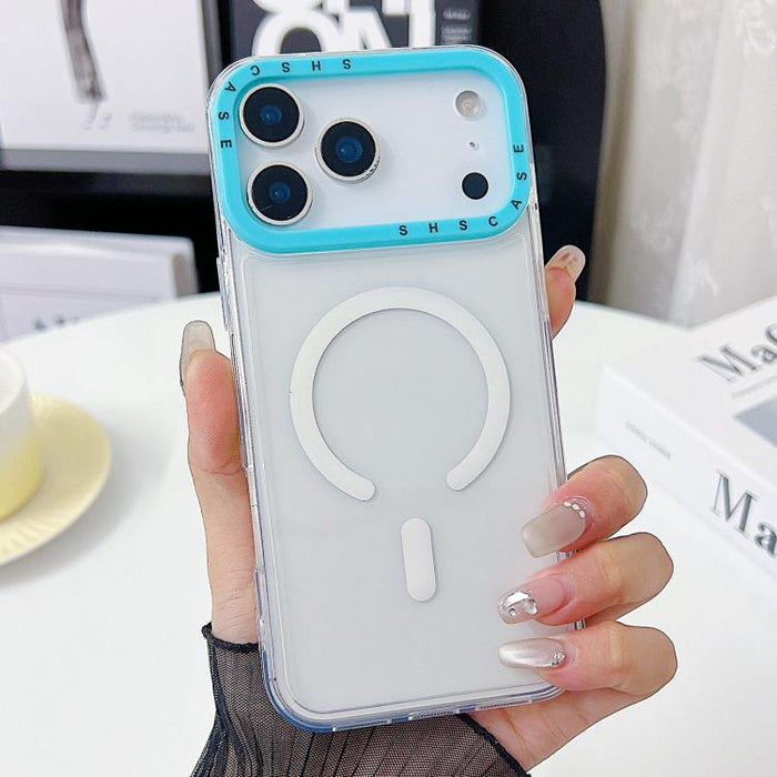 Color Contrast Lens Frame Transparent TPU Phone Case, For iPhone 17 Pro Max, For iPhone 17 Pro