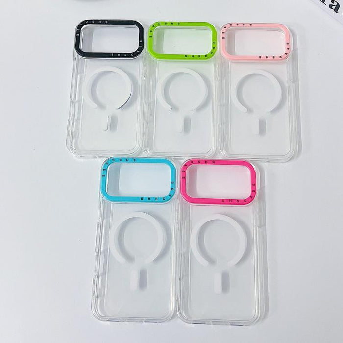 Color Contrast Lens Frame Transparent TPU Phone Case, For iPhone 17 Pro Max, For iPhone 17 Pro