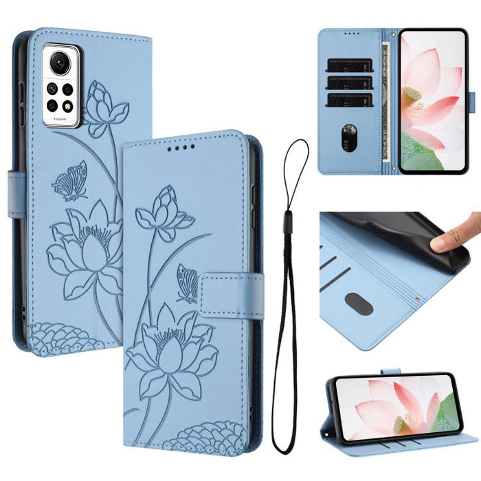 Funda para teléfono de piel con relieve de loto y cordón., For Redmi Note 13 Pro+ Global, For Redmi 12 4G/5G / Note 12R / Poco M6 Pro 5G, For Redmi Note 12 Turbo / Poco F5, For Redmi Note 12S 4G Global, For Redmi Note 12 Pro 4G Global                  ...