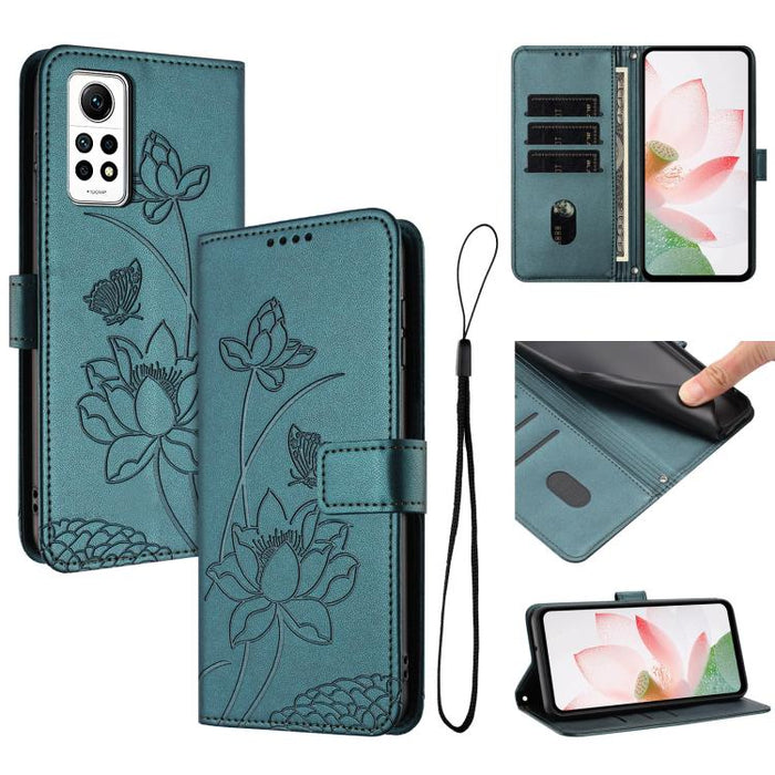 Funda para teléfono de piel con relieve de loto y cordón., For Redmi Note 13 Pro+ Global, For Redmi 12 4G/5G / Note 12R / Poco M6 Pro 5G, For Redmi Note 12 Turbo / Poco F5, For Redmi Note 12S 4G Global, For Redmi Note 12 Pro 4G Global                  ...