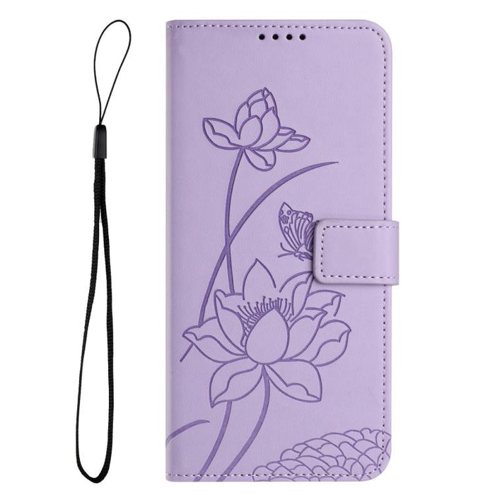 Funda para teléfono de piel con relieve de loto y cordón., For Redmi Note 13 Pro+ Global, For Redmi 12 4G/5G / Note 12R / Poco M6 Pro 5G, For Redmi Note 12 Turbo / Poco F5, For Redmi Note 12S 4G Global, For Redmi Note 12 Pro 4G Global                  ...