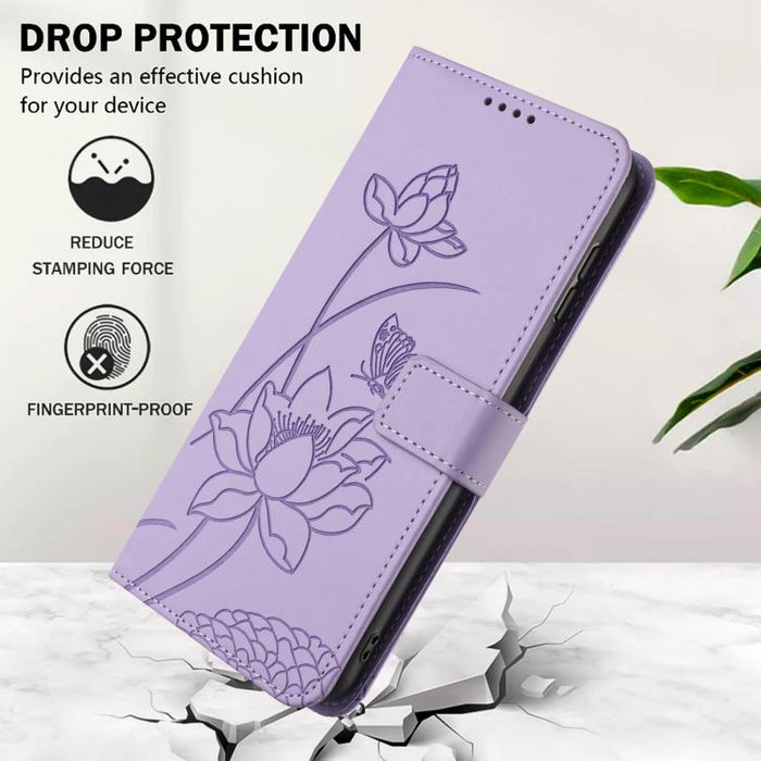 Funda para teléfono de piel con relieve de loto y cordón., For Redmi Note 13 Pro+ Global, For Redmi 12 4G/5G / Note 12R / Poco M6 Pro 5G, For Redmi Note 12 Turbo / Poco F5, For Redmi Note 12S 4G Global, For Redmi Note 12 Pro 4G Global                  ...