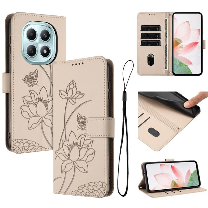 Funda para teléfono de piel con relieve de loto y cordón., For Redmi 15a 5G, For Redmi A7 Pro 4G 171mm, For Redmi Turbo 5 Max / Poco X8 Pro Max 5G, For Redmi Turbo 5 / Poco X8 Pro 5G, For Redmi Note 15 Pro+ Global 5G 163.3mm                            ...