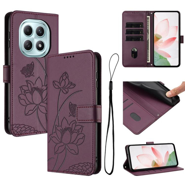 Funda para teléfono de piel con relieve de loto y cordón., For Redmi 15a 5G, For Redmi A7 Pro 4G 171mm, For Redmi Turbo 5 Max / Poco X8 Pro Max 5G, For Redmi Turbo 5 / Poco X8 Pro 5G, For Redmi Note 15 Pro+ Global 5G 163.3mm                            ...