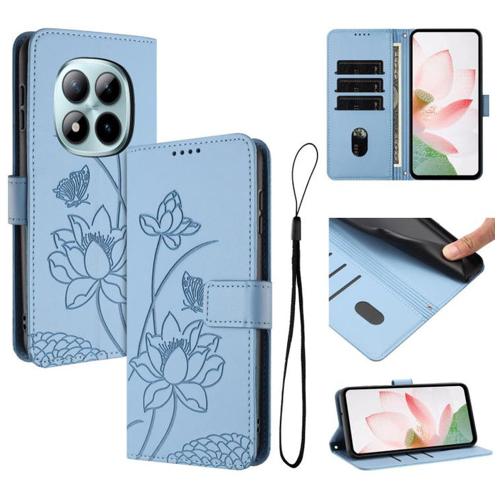 Funda para teléfono de piel con relieve de loto y cordón., For Redmi 15a 5G, For Redmi A7 Pro 4G 171mm, For Redmi Turbo 5 Max / Poco X8 Pro Max 5G, For Redmi Turbo 5 / Poco X8 Pro 5G, For Redmi Note 15 Pro+ Global 5G 163.3mm                            ...