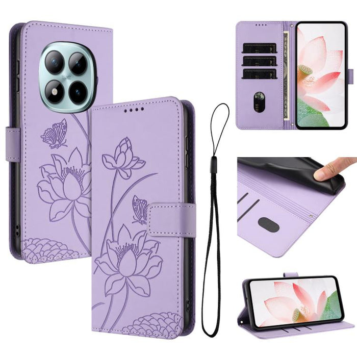 Funda para teléfono de piel con relieve de loto y cordón., For Redmi 15a 5G, For Redmi A7 Pro 4G 171mm, For Redmi Turbo 5 Max / Poco X8 Pro Max 5G, For Redmi Turbo 5 / Poco X8 Pro 5G, For Redmi Note 15 Pro+ Global 5G 163.3mm                            ...