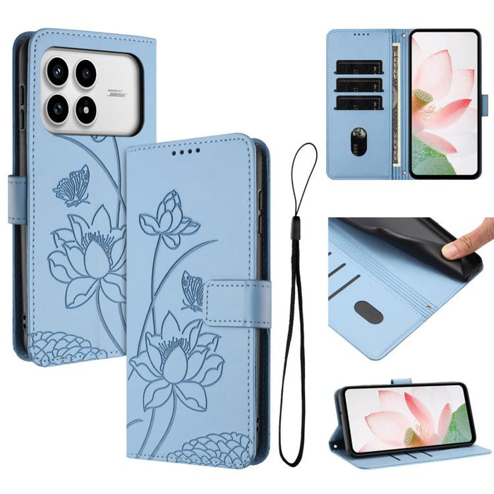 Funda para teléfono de piel con relieve de loto y cordón., For Redmi 15a 5G, For Redmi A7 Pro 4G 171mm, For Redmi Turbo 5 Max / Poco X8 Pro Max 5G, For Redmi Turbo 5 / Poco X8 Pro 5G, For Redmi Note 15 Pro+ Global 5G 163.3mm                            ...