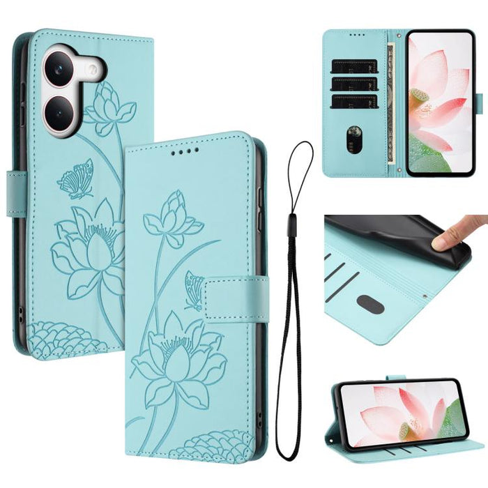 Funda para teléfono de piel con relieve de loto y cordón., For Redmi 15a 5G, For Redmi A7 Pro 4G 171mm, For Redmi Turbo 5 Max / Poco X8 Pro Max 5G, For Redmi Turbo 5 / Poco X8 Pro 5G, For Redmi Note 15 Pro+ Global 5G 163.3mm                            ...