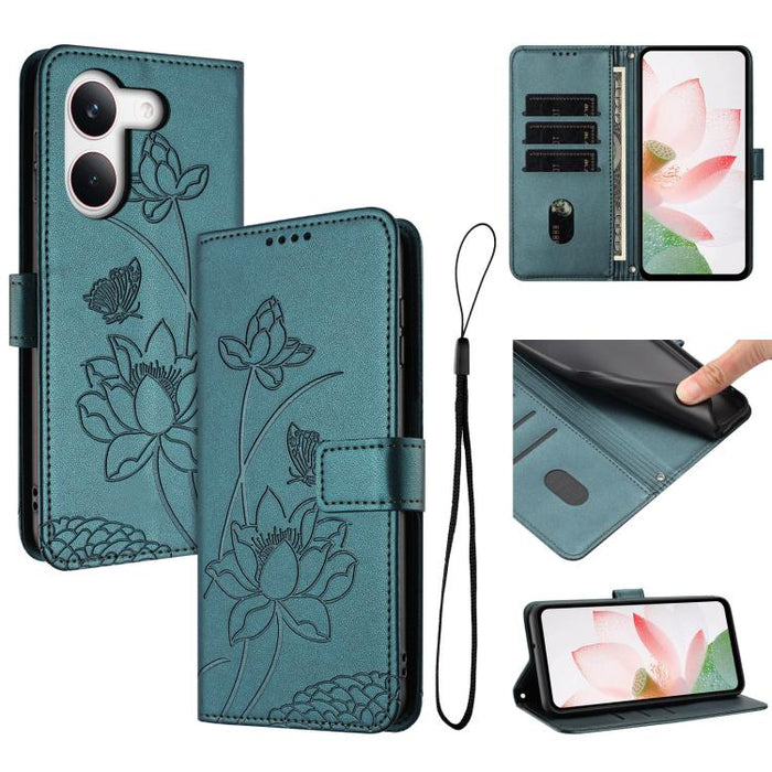 Funda para teléfono de piel con relieve de loto y cordón., For Redmi 15a 5G, For Redmi A7 Pro 4G 171mm, For Redmi Turbo 5 Max / Poco X8 Pro Max 5G, For Redmi Turbo 5 / Poco X8 Pro 5G, For Redmi Note 15 Pro+ Global 5G 163.3mm                            ...