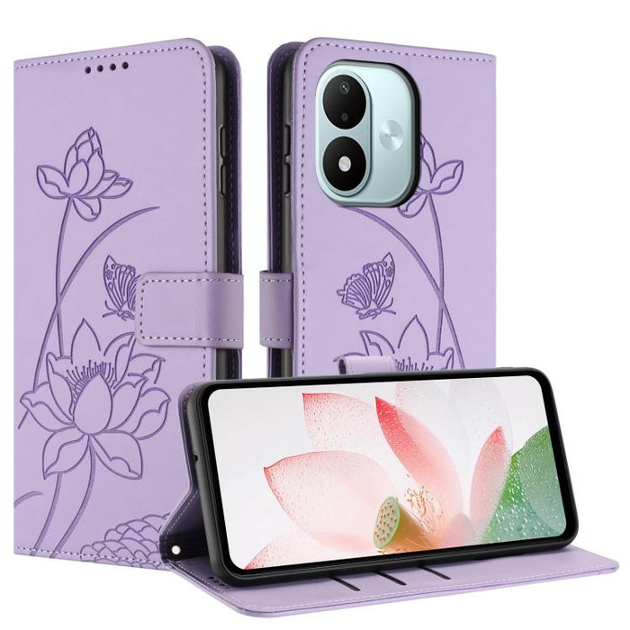 Funda para teléfono de piel con relieve de loto y cordón., For Redmi 15a 5G, For Redmi A7 Pro 4G 171mm, For Redmi Turbo 5 Max / Poco X8 Pro Max 5G, For Redmi Turbo 5 / Poco X8 Pro 5G, For Redmi Note 15 Pro+ Global 5G 163.3mm                            ...
