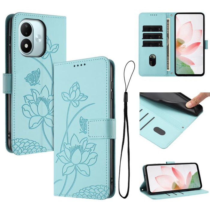 Funda para teléfono de piel con relieve de loto y cordón., For Redmi 15a 5G, For Redmi A7 Pro 4G 171mm, For Redmi Turbo 5 Max / Poco X8 Pro Max 5G, For Redmi Turbo 5 / Poco X8 Pro 5G, For Redmi Note 15 Pro+ Global 5G 163.3mm                            ...